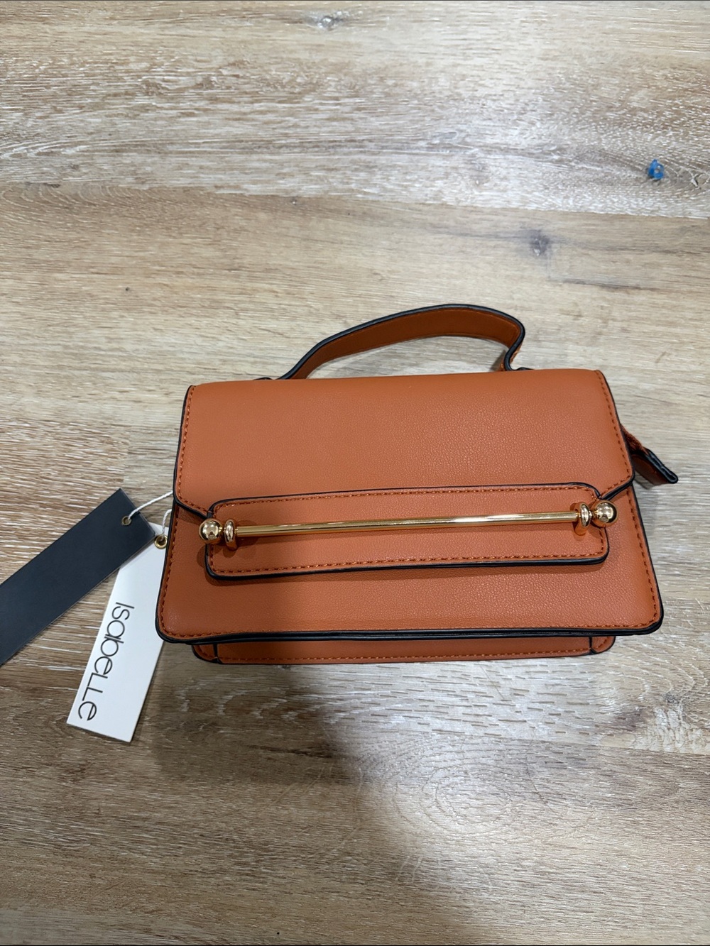 Brown Top-Handle Crossbody Bag